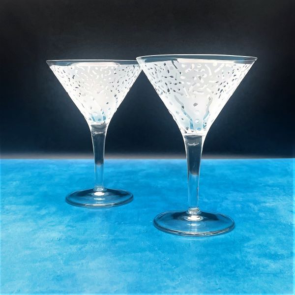Clear Crystal Cocktail Glass - Pair