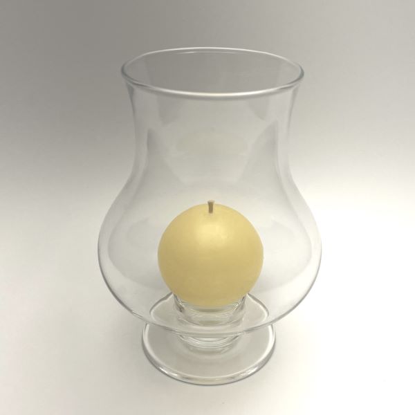    Clear-German-hurricane-style-candle-holder-Its-A-Blast-Glass-Tucson