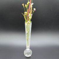 Clear Ball Cone Glass Vase Sandblasted Millennium Design