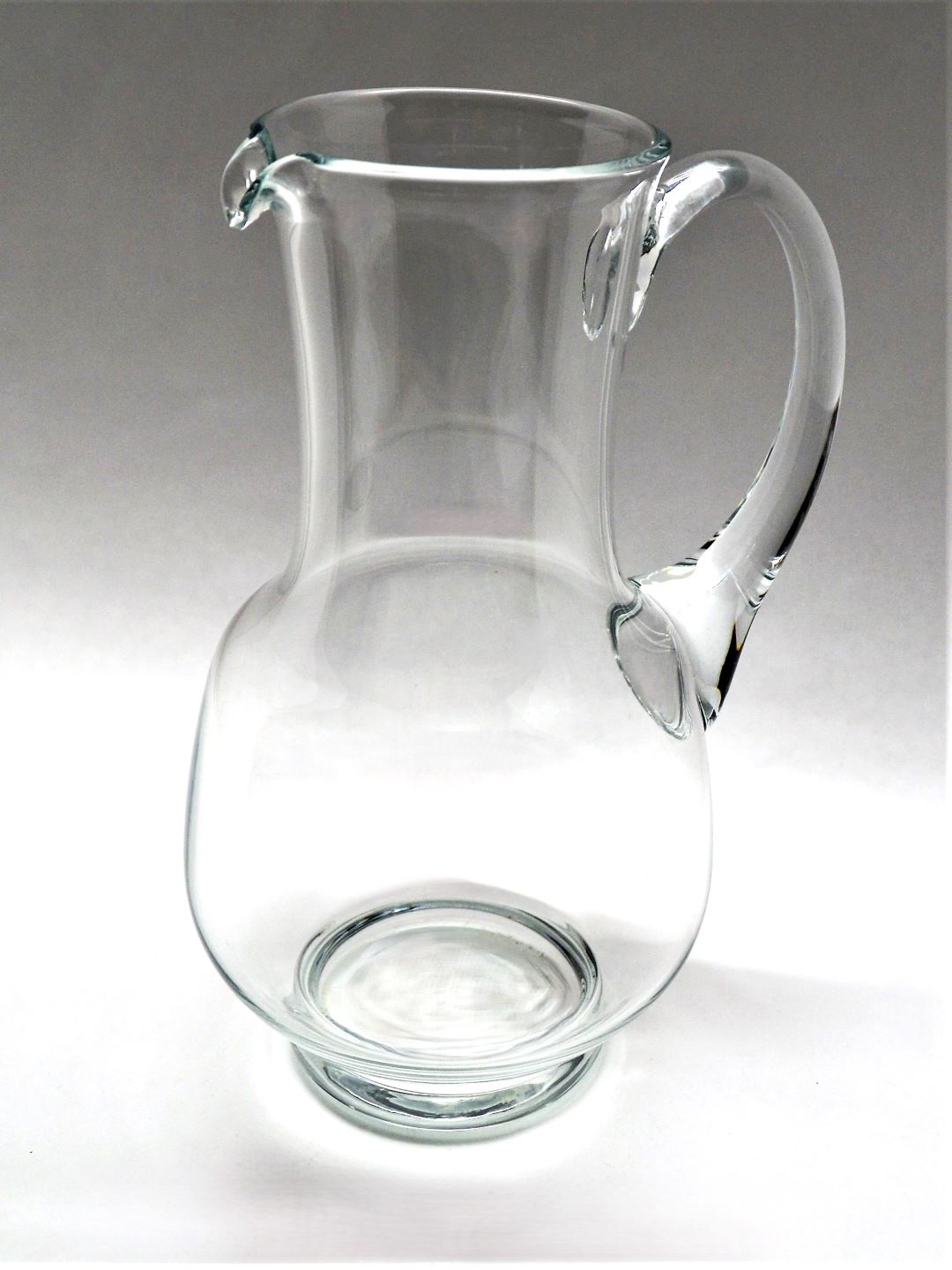 Vintage Krosno Hand Blown Polished shops & Etched Flowers Crystal Glass Pitcher