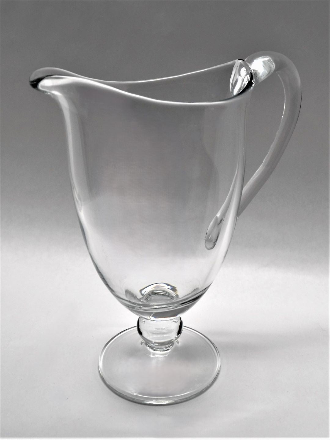 Krosno Hand blown glass footed pitcher 