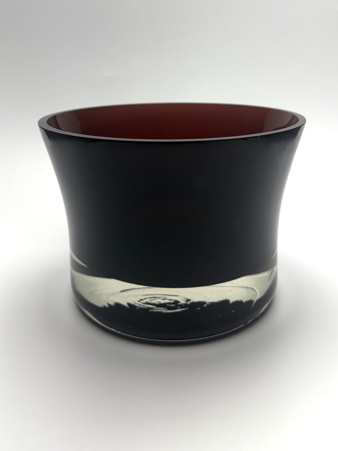 Large amethyst snack hand blown glass bowl  