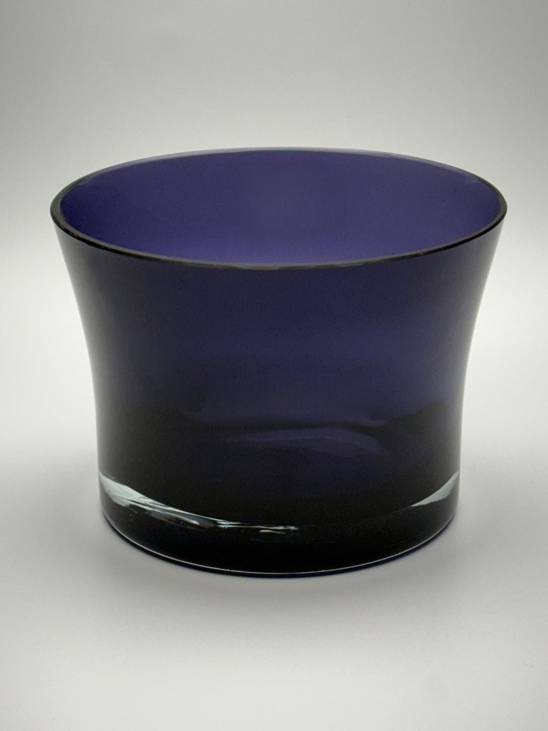 Purple large snack hand blown glass bowl 