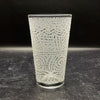 16oz Mixing Glass with Sandblasted Banded Geo Design #1