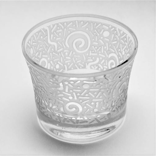 Small-snack-blown-glass-bowl-with-sandblasted-spiral-millennium-design