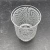 Clear-contempo-hand-blown-glass-candle-holder-with-Chama-design-top-view