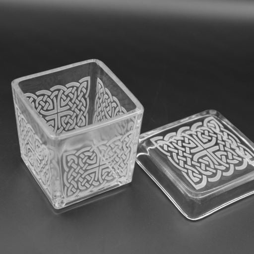 Glass Box with Celtic Knot Design It's A Blast Glass Gallery Tucson