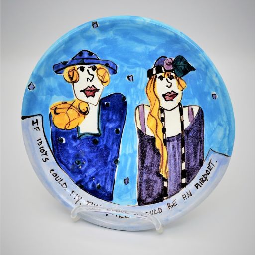 If Idiots Could Fly Ceramic Plate 