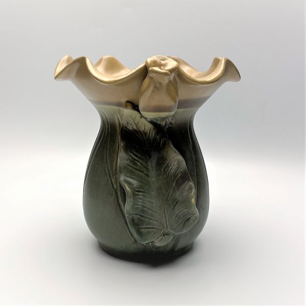 Ceramic Vase with Leaf Design 
