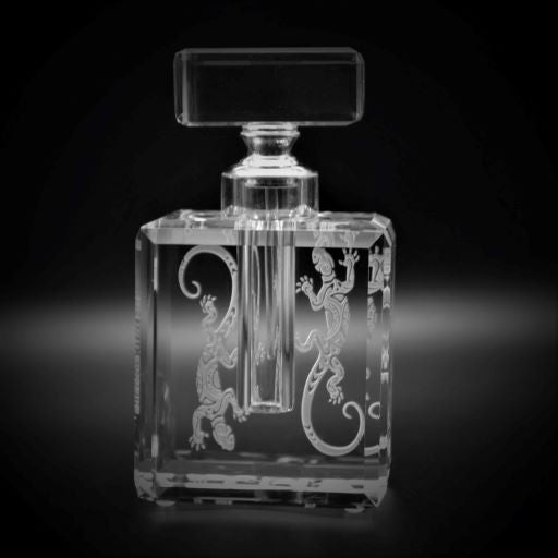 Leaping Lizards Crystal Perfume Bottle 