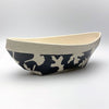 Oblong Bowl with Leaves Design Side View