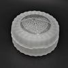 Round Glass Jewelry Box with Celtic Heart Design