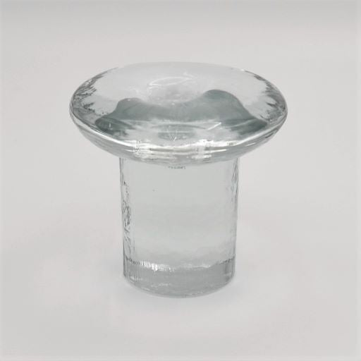 Small Mushroom Blenko Cast Glass Candle Holder 