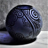 Purple-bubble-vase-sandblasted-Spiraling-out-of-Control-design-side-view
