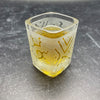 Square Shot Glass with Sandblasted Etched Geo Sun #2 Design