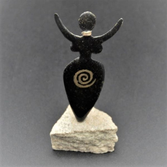 Enamel Woman Pin with Rock Stand 